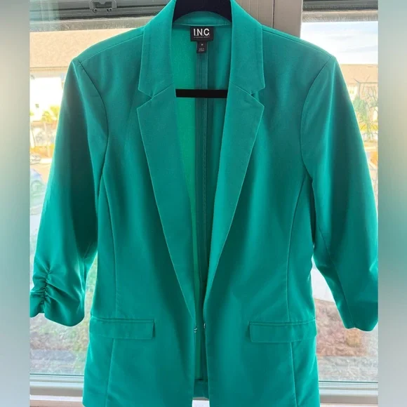 INC International Concepts Teal Blazer - Picture 1 of 1